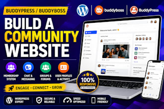 build a buddyboss website, buddypress community or membership website