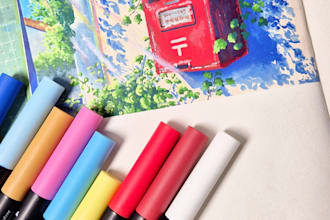 create an aesthetic acrylic marker artwork for you