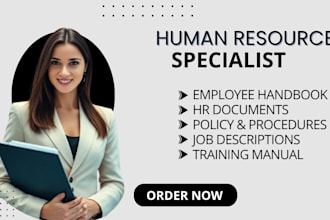 be your human resource speciaist employee handbook for HR management support