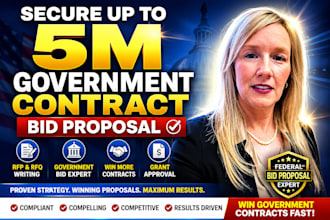 secure government contract bid proposal writing grant, rfp rfq bids
