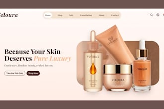 skincare shopify store beauty website cosmetics store spa website