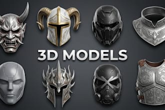 design custom 3d printable helmet mask cosplay armor stl ready for 3d printing