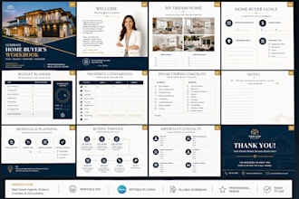 design printable pdf workbook branded or editable workbook for real state guide