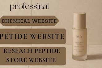 build a research chemicals website and design peptide woocommerce store