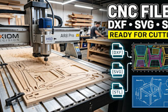 create cnc router files dxf svg stl for woodworking and furniture projects