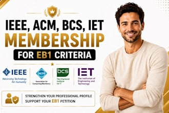 prepare acm aaai iet bcs ieee senior or fellow applications for eb1