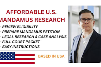 prepare court documents for a mandamus action including complaint and exhibits