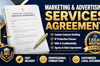 draft a marketing and advertising services agreement