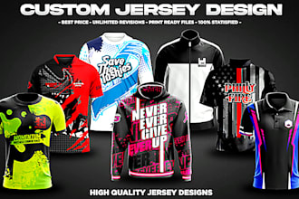 design custom esports jersey, gaming apparel, and sublimation sportswear