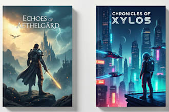 professional fantasy book cover and sci fi book cover