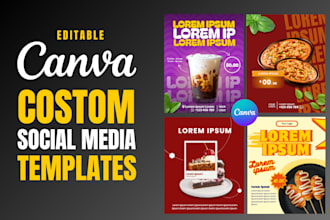 design canva social media templates for instagram, facebook and tiktok