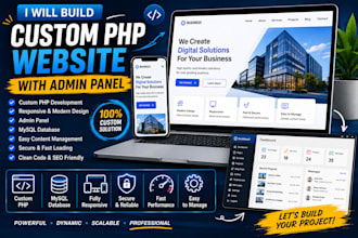 build a custom PHP website with admin panel