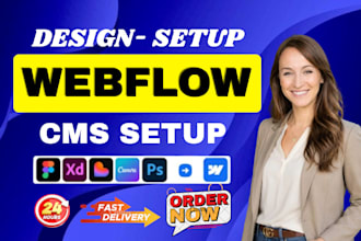 design and setup a scalable webflos cms website with dynamic content