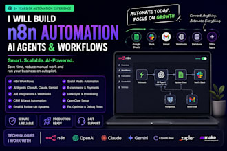 build ai automation, n8n workflow automation, ai agents, and openclaw setup