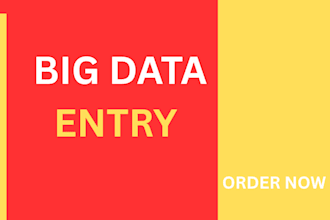 do big data entry projects and tasks
