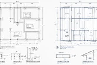 draft foundation, footing, structural framing plans for permit
