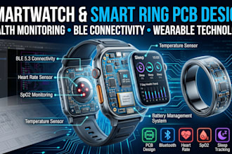 design custom smartwatch ring pcb with health monitoring sensors