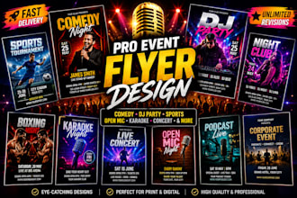 create comedy night flyer dj party nightclub and music event flyer design