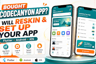 reskin setup and publish your codecanyon flutter app