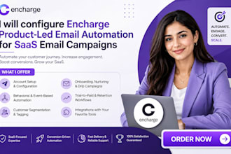 configure encharge product led email automation for saaapps email campaign neon