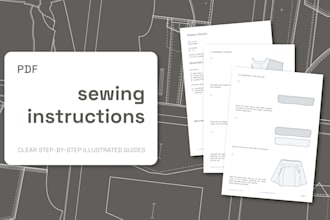 create illustrated sewing instructions for your pattern