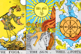 draw custom tarot cards oracle deck and print ready card game illustration