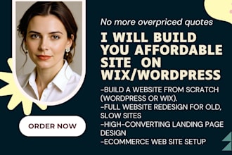 create cheap affordable website design, redesign for  small business site