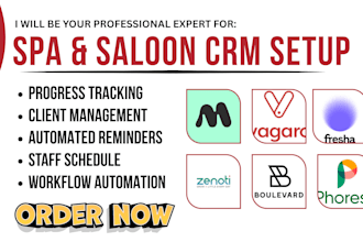 setup spa salon CRM vagaro mindbody fresha zenoti boulevard phorest mangomint