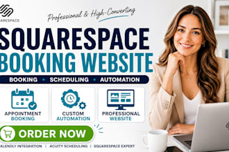 design an appointment booking website using squarespace acuity or calendly
