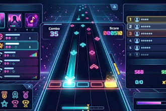 develop a music rhythm game in unity for mobile and pc beat saber clone game