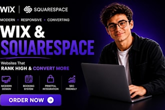 redesign build wix square online squarespace booking website design printful