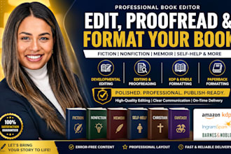 do amazon kdp book editing ebook paperback formatting novel memoir book editor