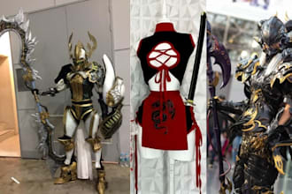 make custom cosplay costume, armor, props and anime outfits