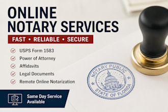provide fast, secure remote online notary services for legal documents and usps