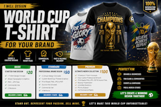 design world cup tshirt for your brand