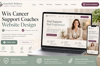 design wix cancer support coaches website oncology coach integrative cancer site