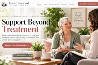 design wix cancer support coaches website oncology coach integrative cancer site
