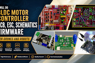 do bldc motor controller pcb, esc, schematics  firmware for drones and robots