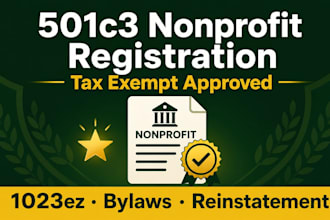 do 501c3 nonprofit registration, tax exempt form 1023ez reinstate bylaws