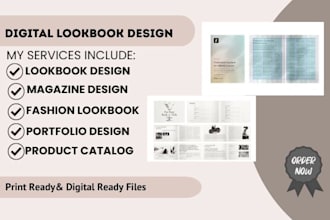 design digital lookbook magazine layout fashion calalog and product brochure