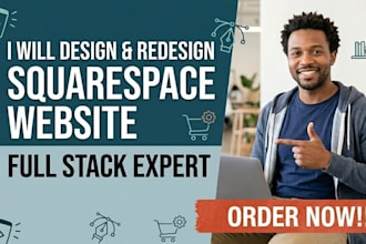 design and redesign squarespace webiste, full stack squarespace website