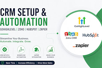 setup and automate gohighlevel zoho automation hubspot and zapier integration