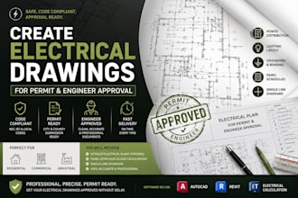 create electrical drawings for permit engineer approval electrical plan