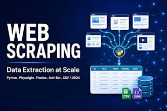 build a web scraper to extract data into excel or CSV