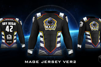 design sublimation esports and gaming jersey or merchandise