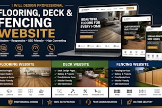 build high converting epoxy flooring, tile, fencing website with booking form