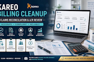 clean up and reconcile kareo billing for clinics and healthcare providers