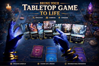 design and develop tabletop board game, card game, tcg, rpg, and strategy game