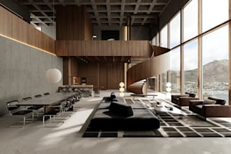 design 3d apartment interior, bedroom, kitchen, living room with 3d rendering