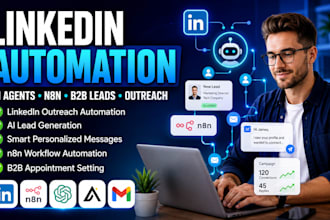 build linkedin automation n8n automation ai agent b2b lead generation outreach